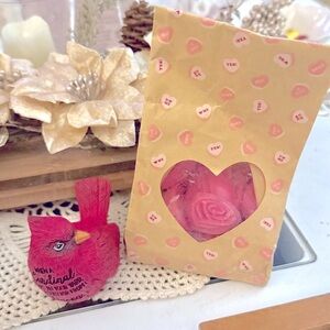 HEART LUXURY WAX MELTS HANDMADE GEMS & ROSE PINK ROSE HEARTS AROMATIC NEW